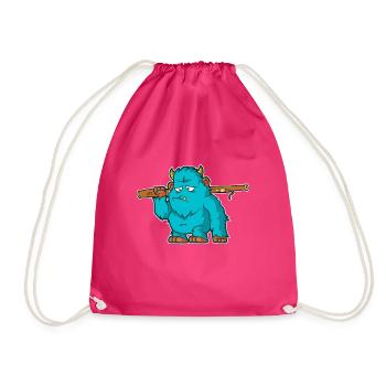 Bassoonist Monster carries an Bassoon for - Turnbeutel - Fuchsia - Vorne