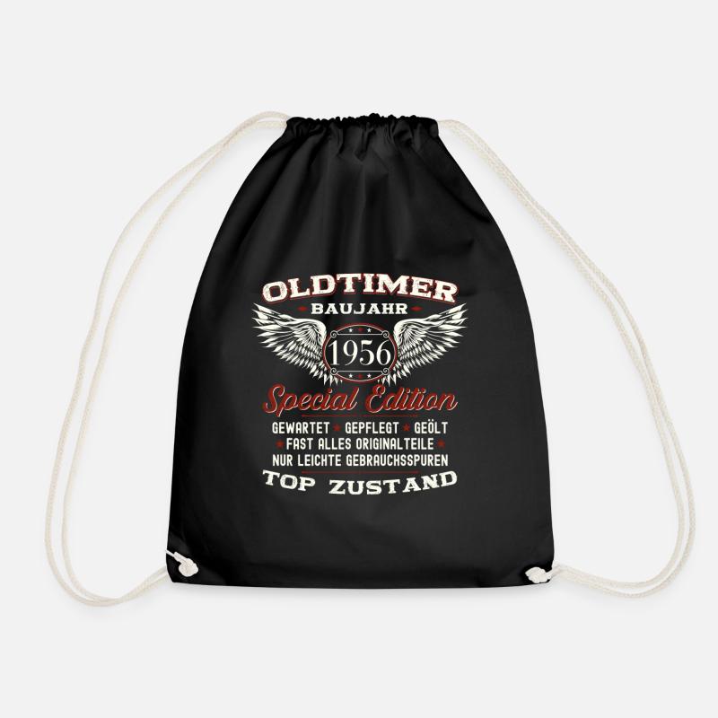 67. Geburtstag Oldtimer Jahrgang 1956 Geschenk - Turnbeutel - Schwarz