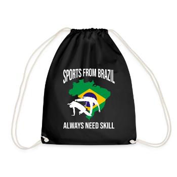 Capoeira instruments for Brazilian dance - Drawstring Bag - black - Front