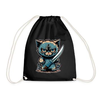 Vous n’avez rien vu Chaton Couteau Chaton - Sac de sport léger - noir - Devant