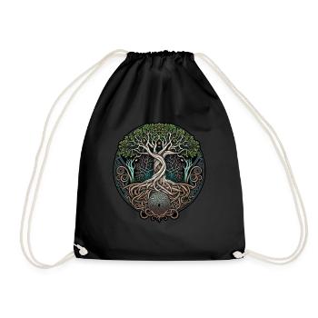 Arbre de vie Vikings celtiques - Sac de sport léger - noir - Devant
