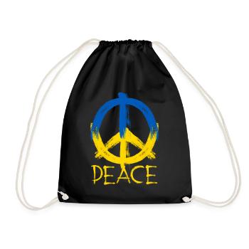 Peace for all people in the Ukraine war - Drawstring Bag - black - Front