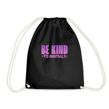 Animal Rescue Animal Rights Animal Love Pet Gift - Drawstring Bag - black - Front