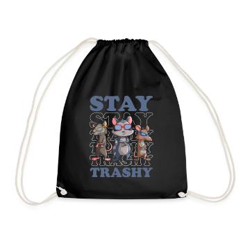 Opossum Design for raccoon fans and marsupial - Drawstring Bag - black - Front