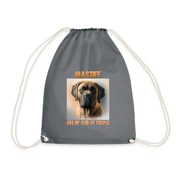 Dog saying Mastiff design for dog lovers - Drawstring Bag - grey - Front