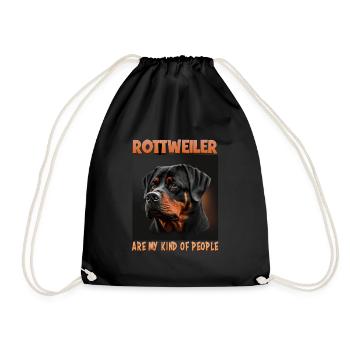 Hunde Spruch Rottweiler Design für Hundeliebhaber - Turnbeutel - Schwarz - Vorne