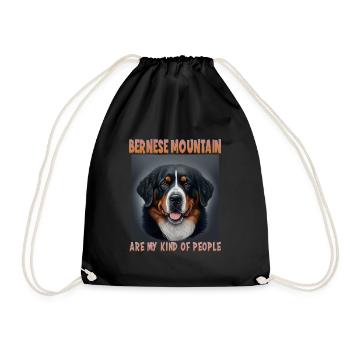 Dogs Bernese Mountain Dog Dog Lovers Aussie - Drawstring Bag - black - Front