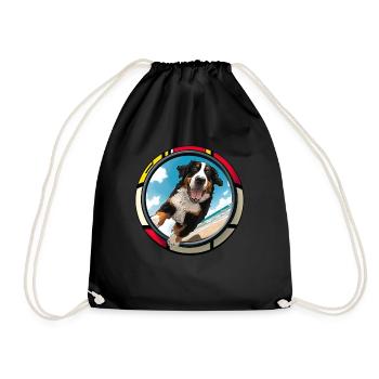 Dogs Bernese Mountain Dog Dog Lovers - Drawstring Bag - black - Front