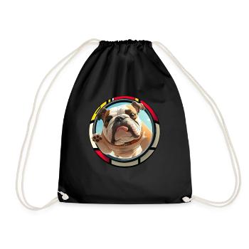 Bulldog dog saying Bulldog owner - Drawstring Bag - black - Front