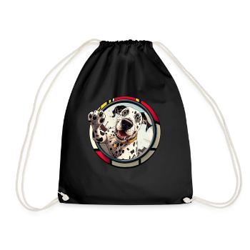 Dog saying Dalmatian design for dog lovers - Drawstring Bag - black - Front