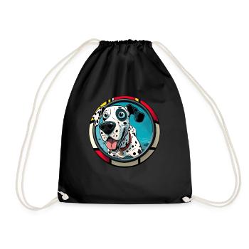 Dog saying Dalmatian design for dog lovers - Drawstring Bag - black - Front
