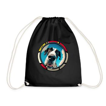 Dogs Cartoon Great Dane for Dog Lovers - Drawstring Bag - black - Front