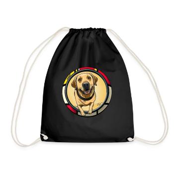Hunde Spruch Golden Retriever Design - Turnbeutel - Schwarz - Vorne