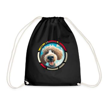 Dog Cartoon Poodle Design pour les amoureux des chiens - Sac de sport léger - noir - Devant
