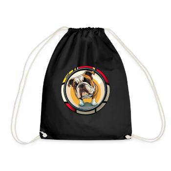 Bulldog dog saying Bulldog owner - Drawstring Bag - black - Front