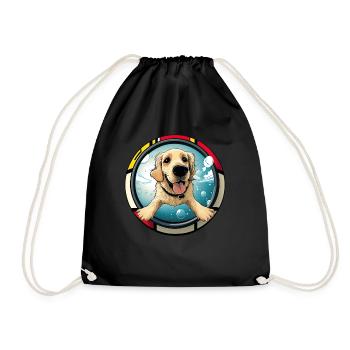 Hunde Spruch Golden Retriever Design - Turnbeutel - Schwarz - Vorne