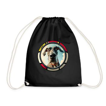 Dogs Cartoon Great Dane for Dog Lovers - Drawstring Bag - black - Front