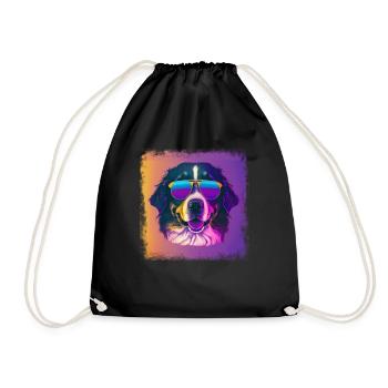 Dogs Bernese Mountain Dog Dog Lovers - Drawstring Bag - black - Front
