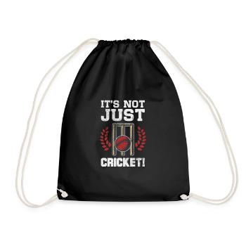 Cricket Sport Cricket Bat Team Gift - Drawstring Bag - black - Front