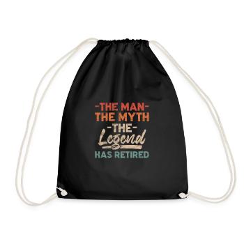 Retirement - Drawstring Bag - black - Front