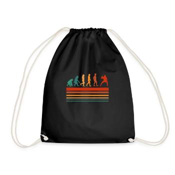 Rugby Verein Rugbyteam Football Sport Geschenk - Turnbeutel - Schwarz - Vorne