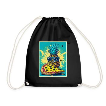 Pizza Ananas Hawaii Restauration rapide d’été Tomates - Sac de sport léger - noir - Devant