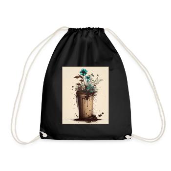 Ordures Plantes Pollution Environnement Climat - Sac de sport léger - noir - Devant