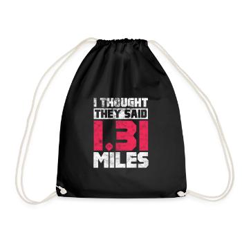 Running Runner Jogging Jogging Runner Cadeau - Sac de sport léger - noir - Devant