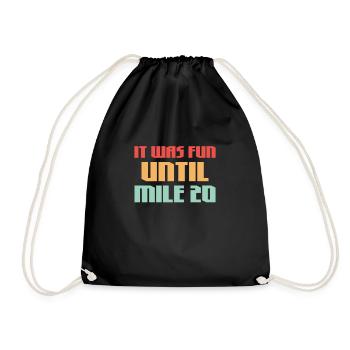 Run - Drawstring Bag - black - Front