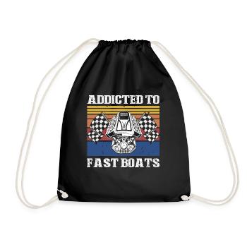 Drag Boot Design für Rennbootfahrer - Turnbeutel - Schwarz - Vorne
