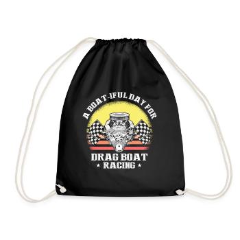 Speedboat Racing Design for Racing Boaters - Drawstring Bag - black - Front