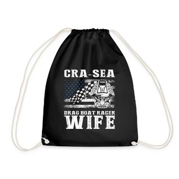 Speedboat Racing Design for Racing Boaters - Drawstring Bag - black - Front