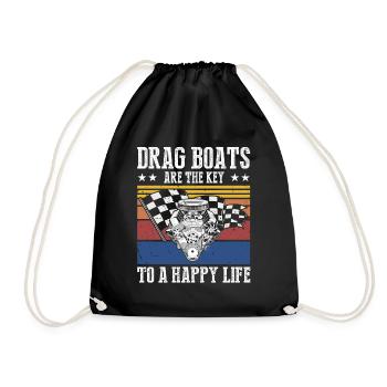 Conception de bateaux de course pour les courses de dragsters - Sac de sport léger - noir - Devant