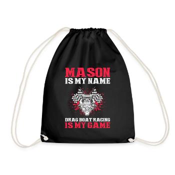 Speedboat Racing Design for Racing Boaters - Drawstring Bag - black - Front