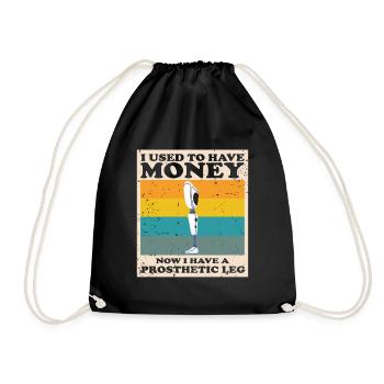 Conception de jambe bionique pour prothèses de jambe - Sac de sport léger - noir - Devant