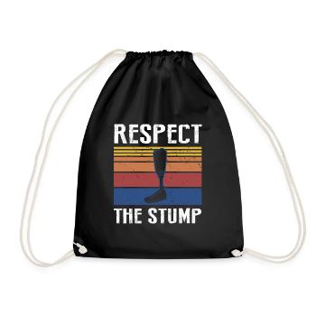 Artificial limb design for leg prosthesis - Drawstring Bag - black - Front