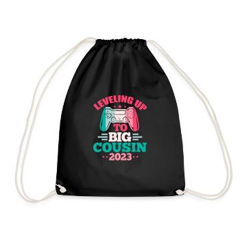 Grossesse Cousine Enceinte Cadeau de naissance - Sac de sport léger - noir - Devant