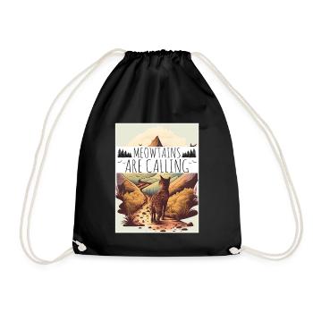 Cat Kitten Mountains Randonnée Escalade en plein air - Sac de sport léger - noir - Devant