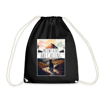 Cat Kitten Mountains Randonnée Escalade en plein air - Sac de sport léger - noir - Devant