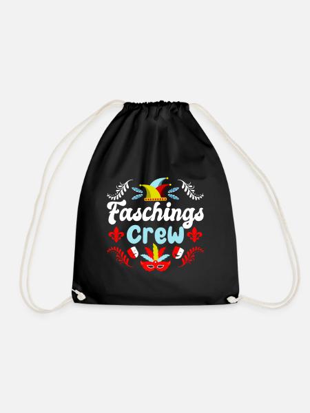 Faschings Crew | Karneval Kostüm - Turnbeutel - Schwarz