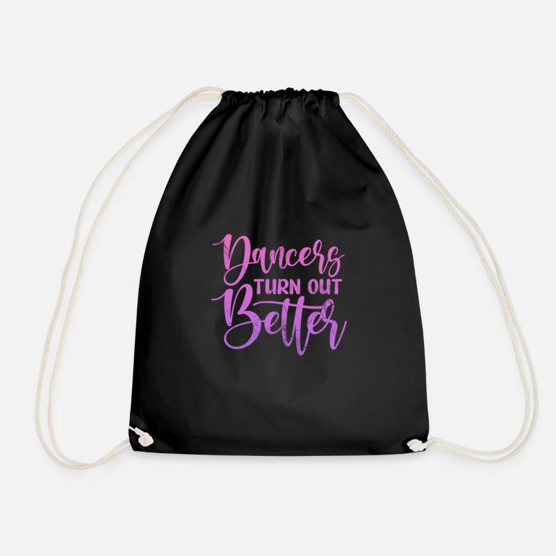 Ballet - Drawstring Bag - black