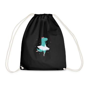 Ballett Ballerina Ballet-Tänzerin Tanzen Geschenk - Turnbeutel - Schwarz - Vorne