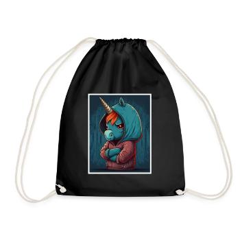 Collègue sarcasme sarcastique de vache licorne du matin - Sac de sport léger - noir - Devant