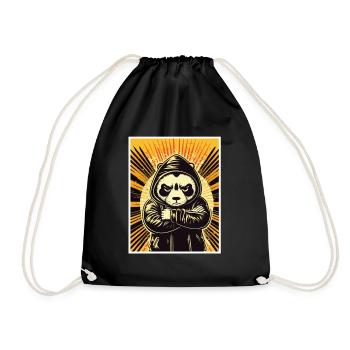 Panda Bär Morgenmuffel Sarkasmus Kollege - Sac de sport léger - noir - Devant