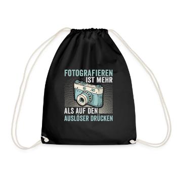 Photography Photography is more photographer - Drawstring Bag - black - Front