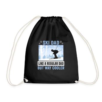 Ski dad like a regular dad but way cooler Ski - Turnbeutel - Schwarz - Vorne