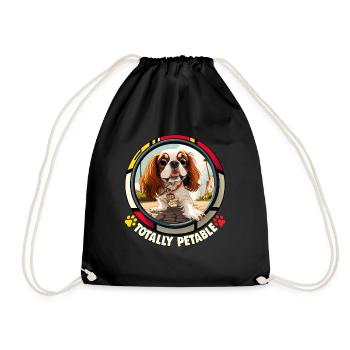 Dog saying Cavalier Spaniel for dog lovers - Drawstring Bag - black - Front