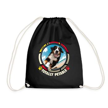 Dogs Bernese Mountain Dog Dog Lovers - Drawstring Bag - black - Front