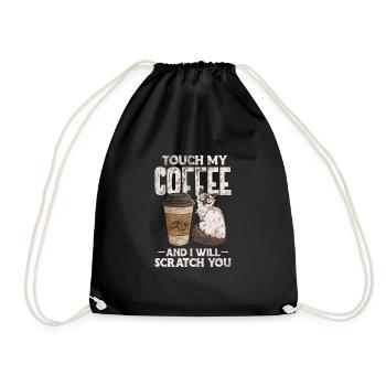 Coffee - Drawstring Bag - black - Front