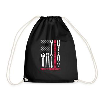 Retirement USA Pension Retiree Pension Gift - Drawstring Bag - black - Front
